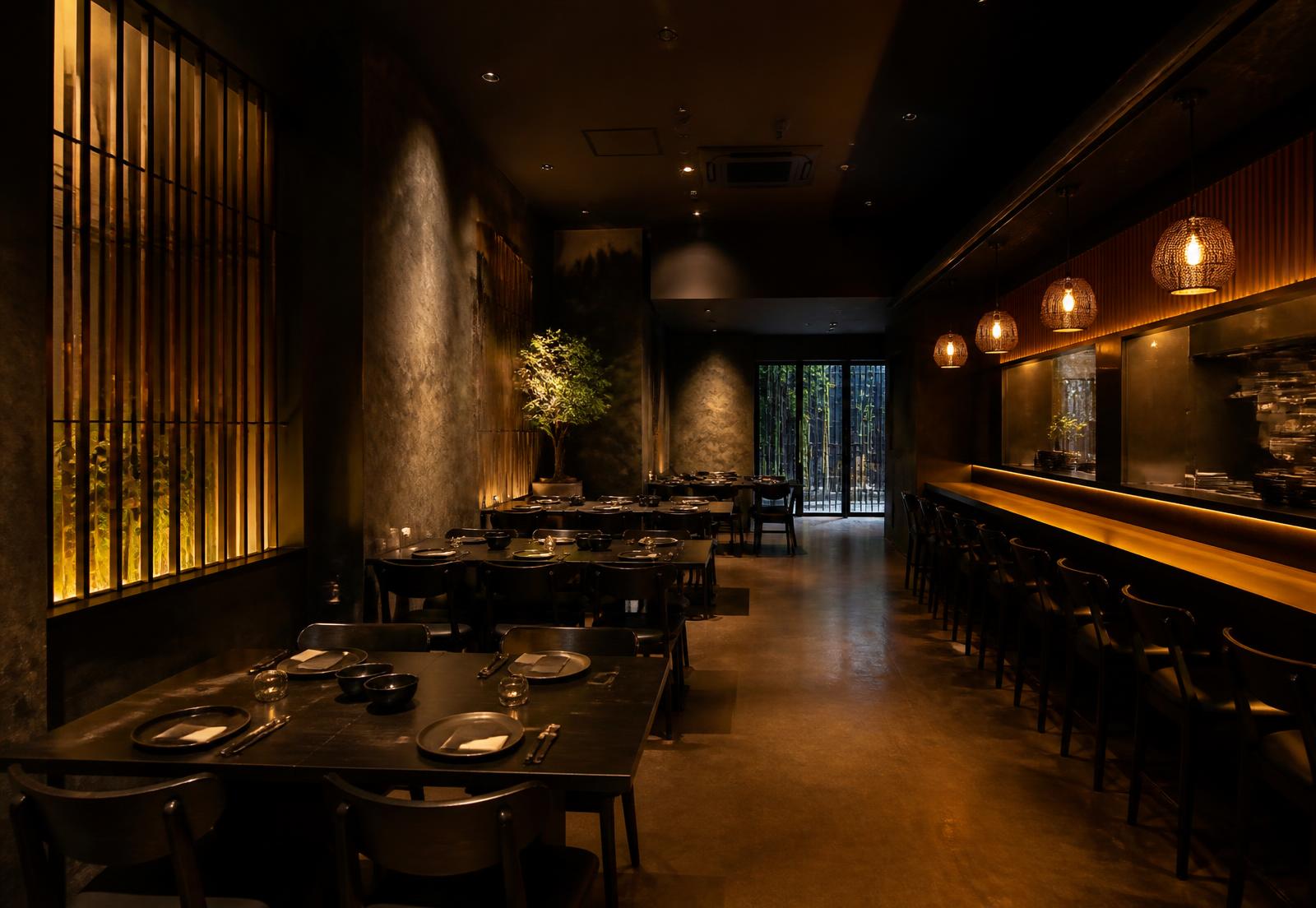 Interieur van Restaurant Fuso